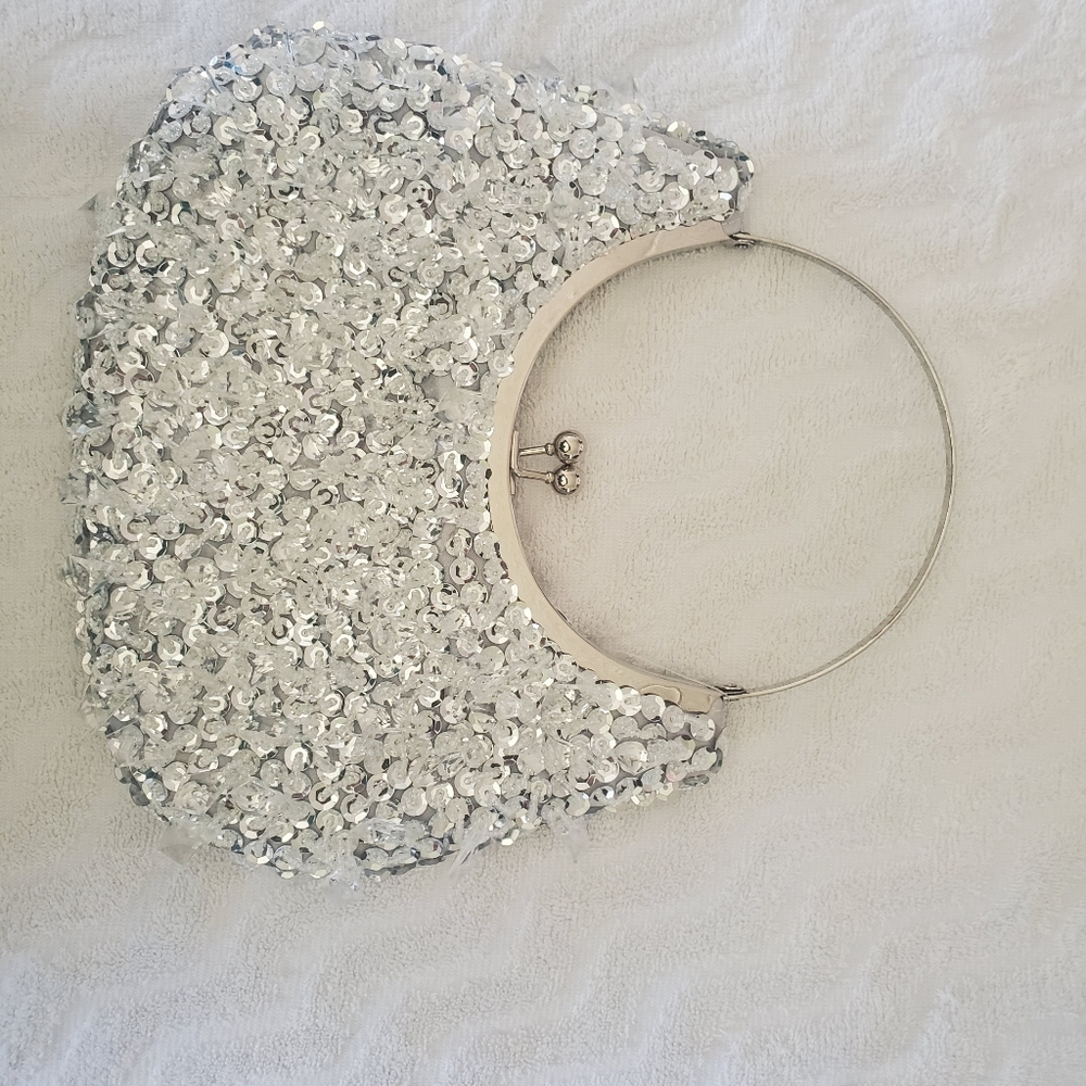 Womens Rhinestone Faux Crystal Clutch